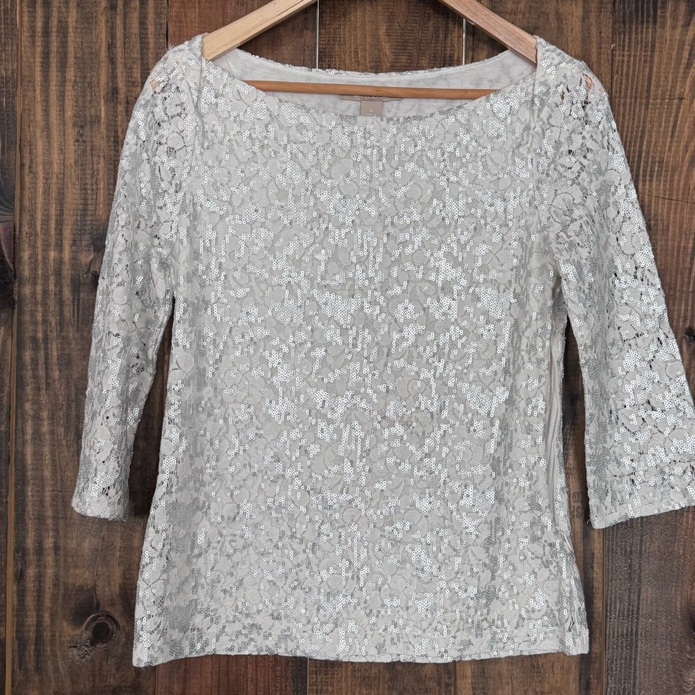 NWT BANANA REPUBLIC Sequin Top, Size 0